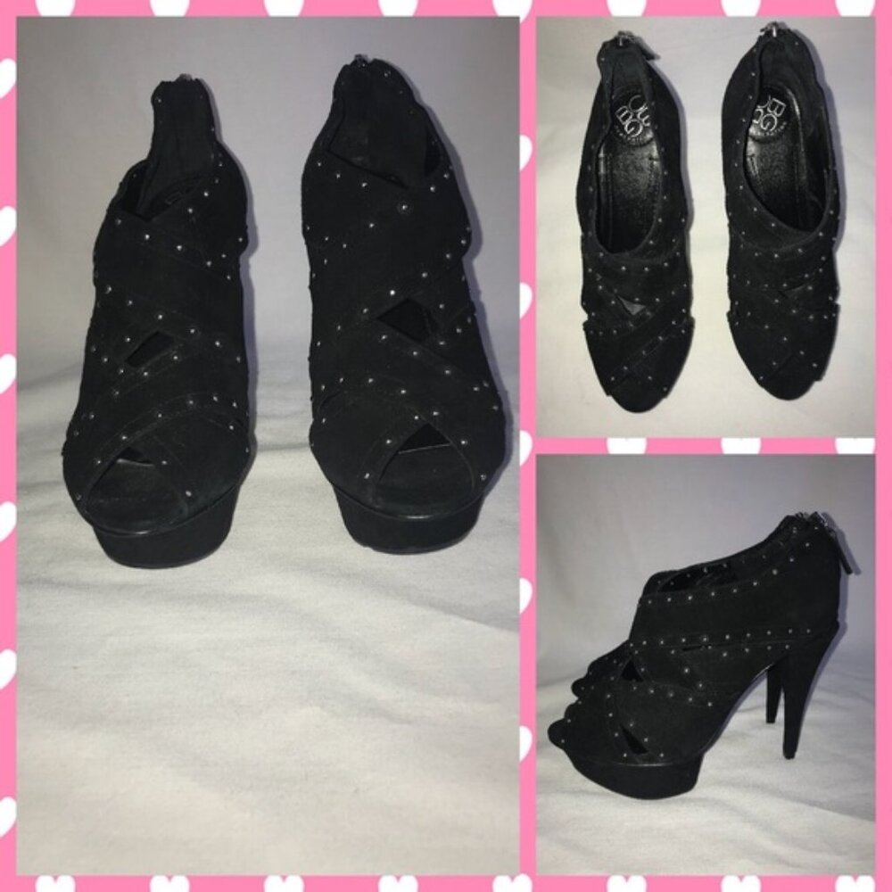 Bcbg Generation Studded Strap Platform Heels - image 1